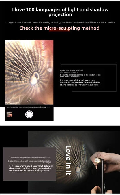 Love Zircon Photo Projection Bracelet