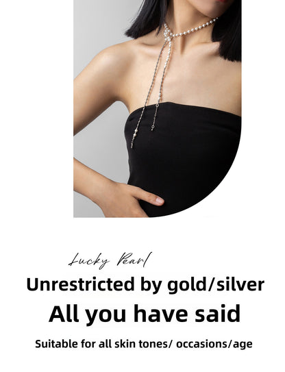 Pearl necklaces and bracelets