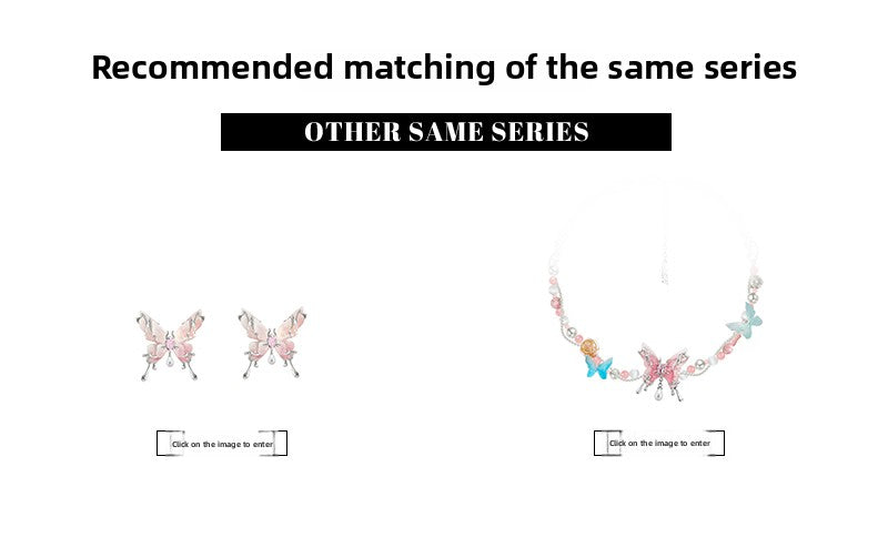 Colorful butterfly necklace