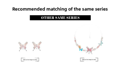 Colorful butterfly necklace