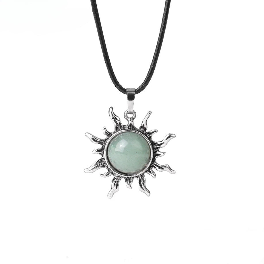 Vintage Amethyst Sunflower Pendant - jewelry - weilin.com