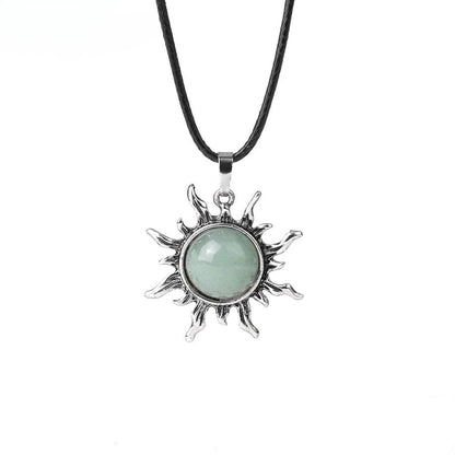 Vintage Amethyst Sunflower Pendant - jewelry - weilin.com