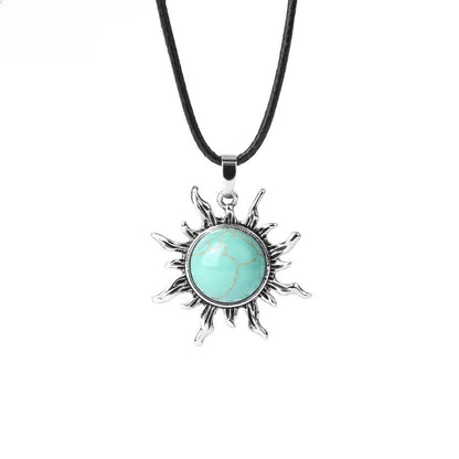 Vintage Amethyst Sunflower Pendant - jewelry - weilin.com