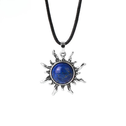 Vintage Amethyst Sunflower Pendant - jewelry - weilin.com