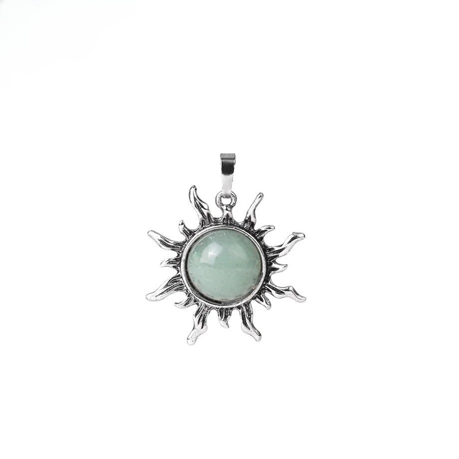 Vintage Amethyst Sunflower Pendant - jewelry - weilin.com