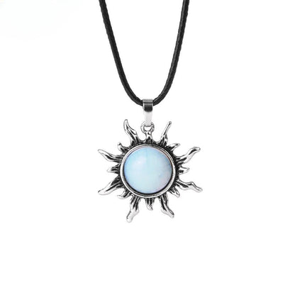 Vintage Amethyst Sunflower Pendant - jewelry - weilin.com