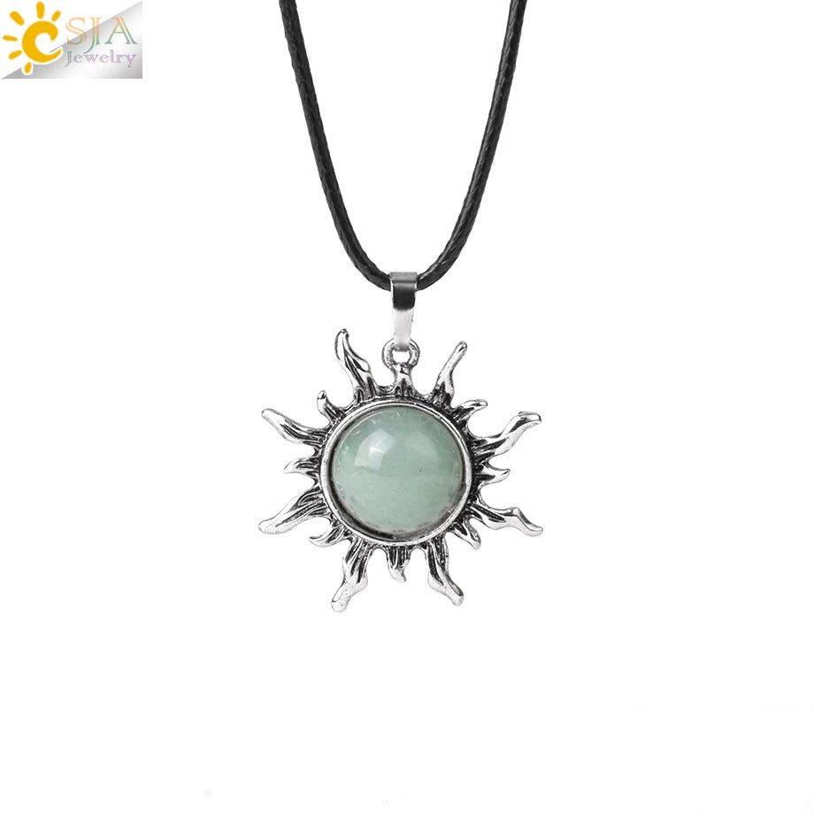 Vintage Amethyst Sunflower Pendant - jewelry - weilin.com