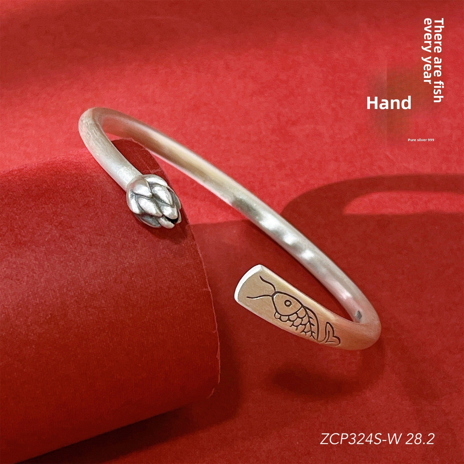 Vintage Carp Sterling Silver Bracelet - jewelry - weilin.com