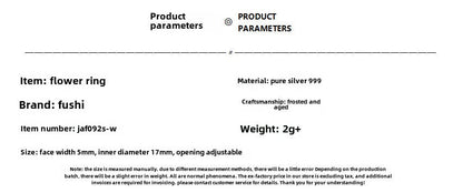 Vintage Flower Sterling Silver Ring - jewelry - weilin.com