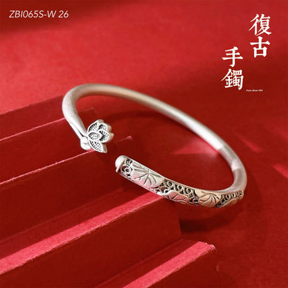 Vintage hollow filigree sterling silver bracelet - jewelry - weilin.com