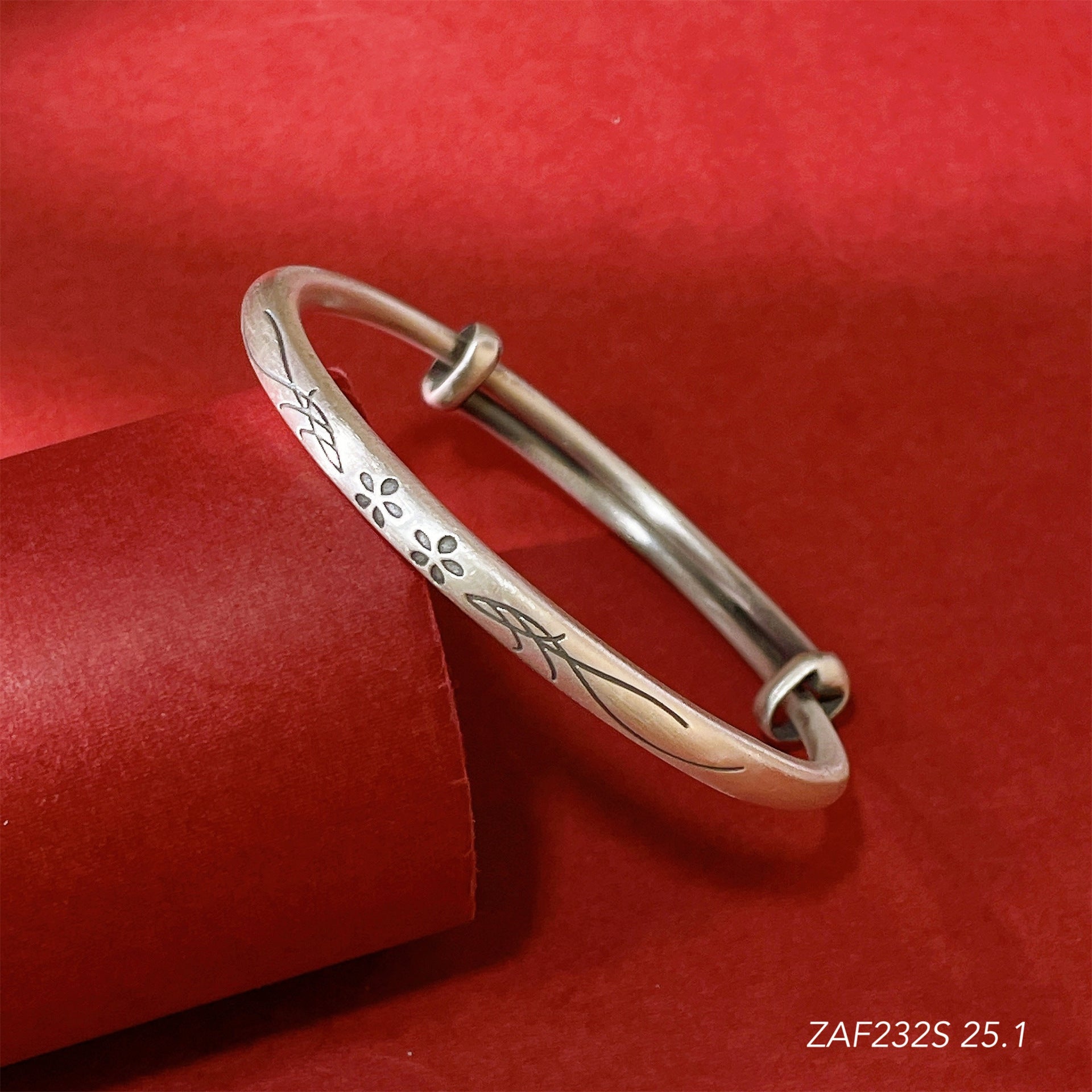 Vintage Lotus Sterling Silver Bracelet - jewelry - weilin.com