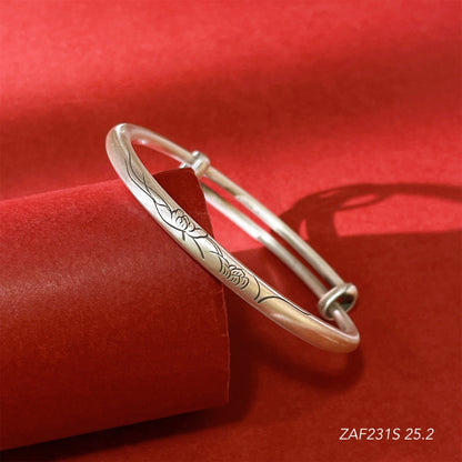 Vintage Lotus Sterling Silver Bracelet - jewelry - weilin.com