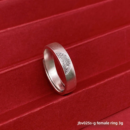 Vintage open sterling silver couple ring - jewelry - weilin.com