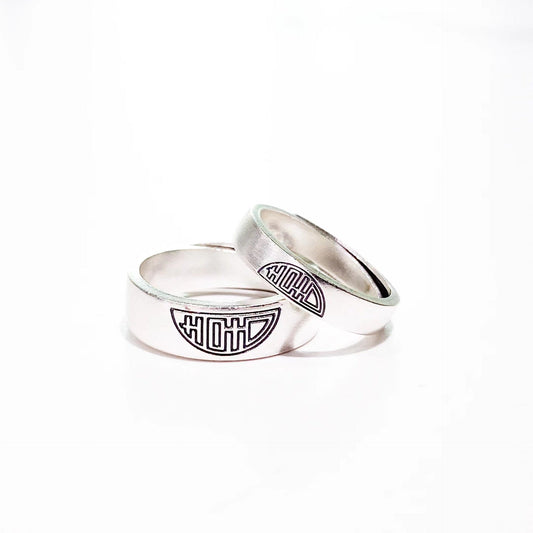 Vintage open sterling silver couple ring - jewelry - weilin.com