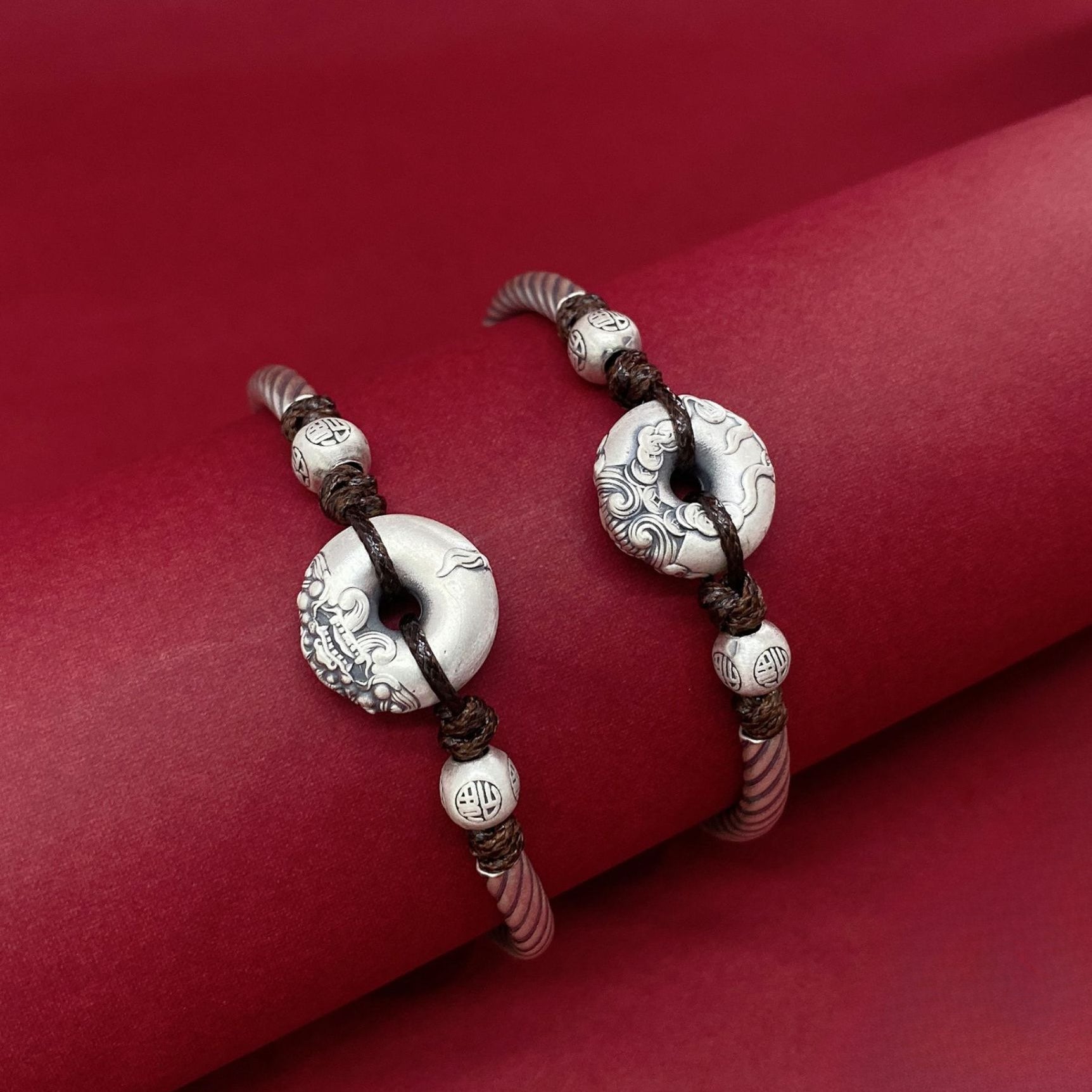 Vintage peace buckle sterling silver bracelet - jewelry - weilin.com