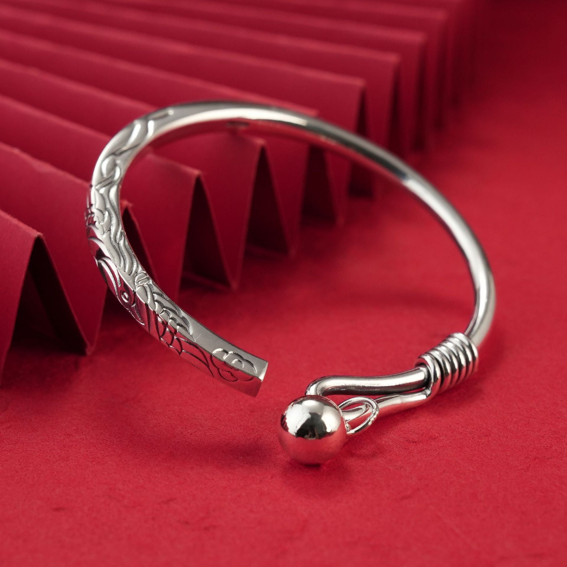 Vintage Phoenix Cloud Sterling Silver Bracelet - jewelry - weilin.com