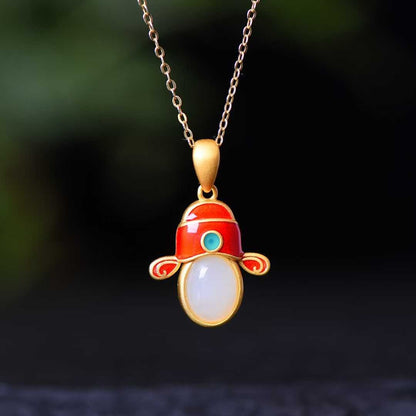 Vintage - Style Silver and Nephrite Jewelry Collection with Thick Matte Gold Finish - jewelry - weilin.com