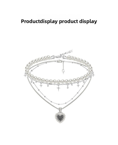 Weaving pearl necklace with love - jewelry - weilin.com