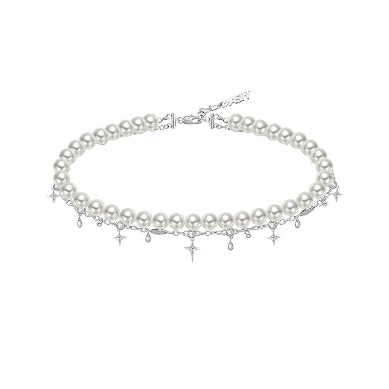 Weaving pearl necklace with love - jewelry - weilin.com