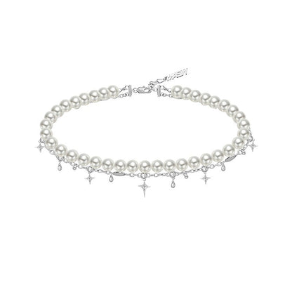 Weaving pearl necklace with love - jewelry - weilin.com