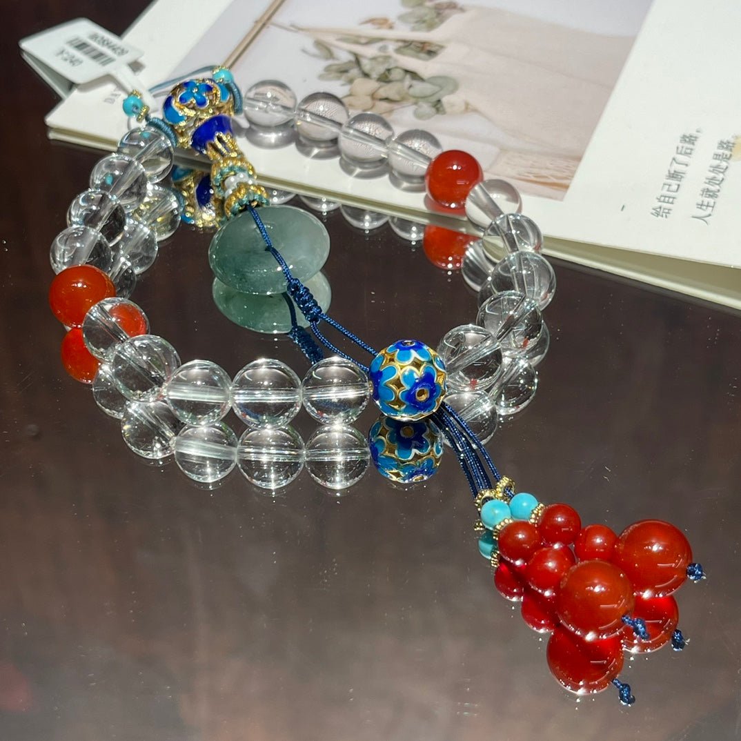 White crystal 18 - shaped collar handheld - jewelry - weilin.com