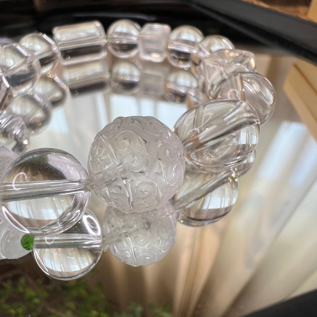 White crystal multi - treasure bracelet - jewelry - weilin.com