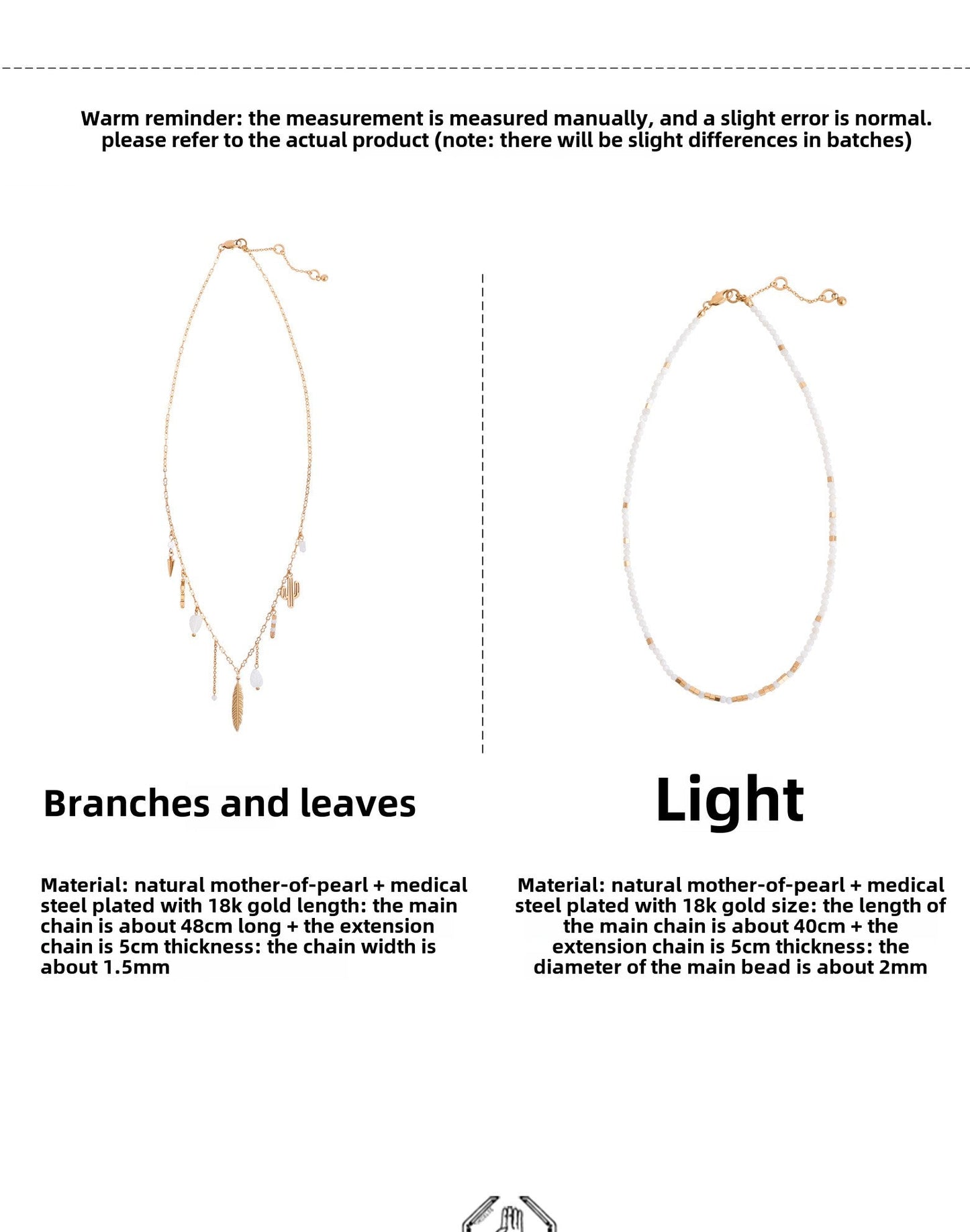 White light golden leaf necklace - jewelry - weilin.com