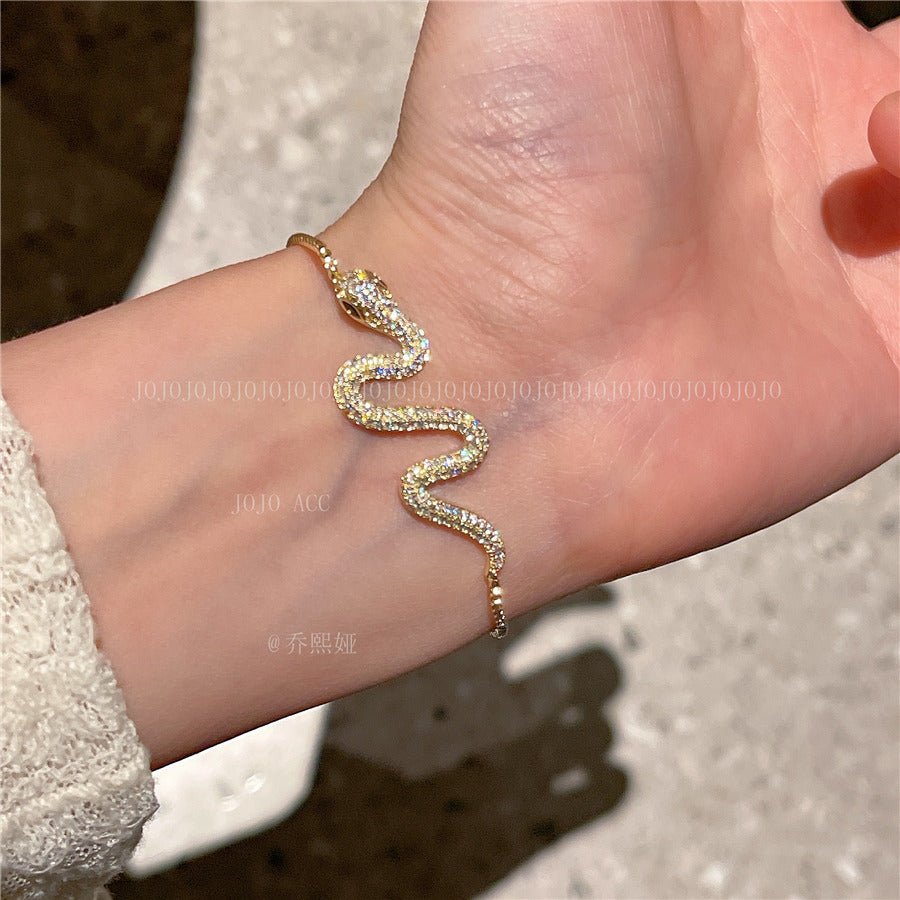 Zirconia Snake Bracelet - jewelry - weilin.com