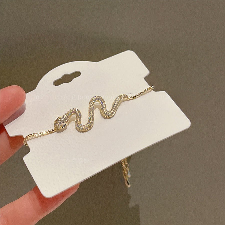 Zirconia Snake Bracelet - jewelry - weilin.com